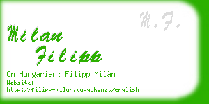 milan filipp business card